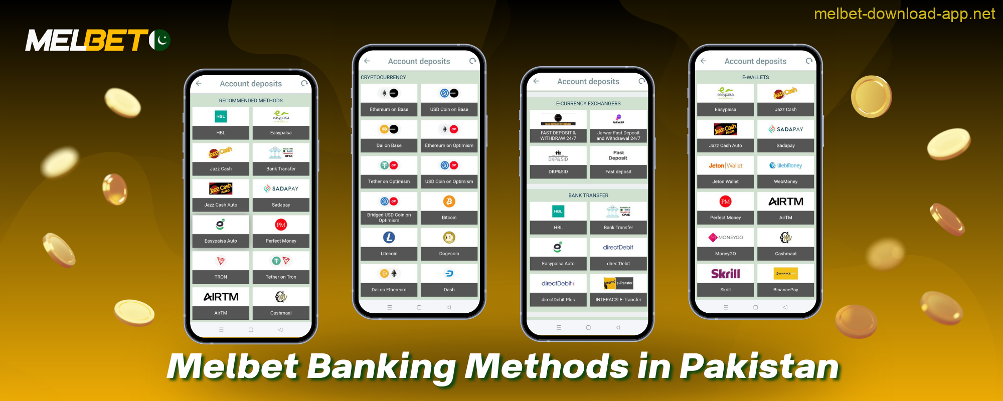 Discover Melbet banking methods in Pakistan, including payment systems, e-wallets, and crypto options for deposits and cashouts